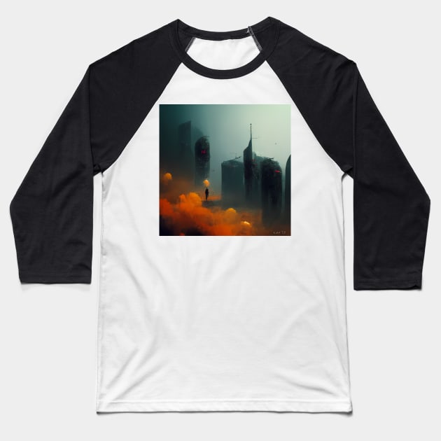 Among the skyscrapers Baseball T-Shirt by endage